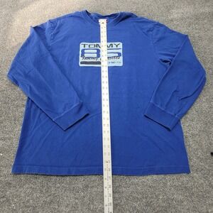 Vintage Tommy Hilfiger Shirt Mens XXL 2XL Long Sleeve Big Logo TH 85 Y2K 90s